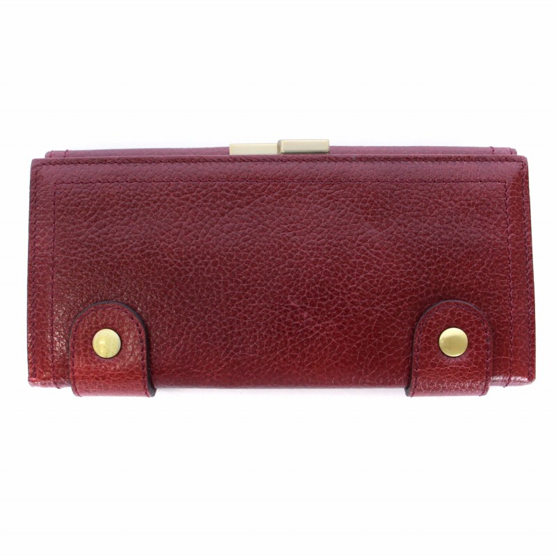 新品同様】＊BURBERRY＊二つ折り財布＊がま口＊レッド＊ BURBERRY 二つ折り