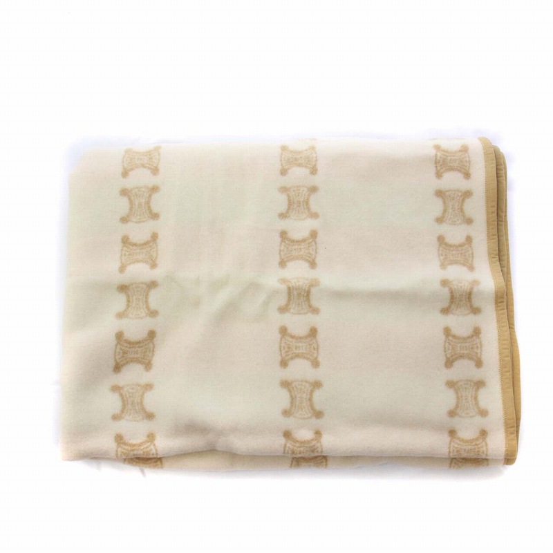 CÉLINE べージュ毛布 モノグラム