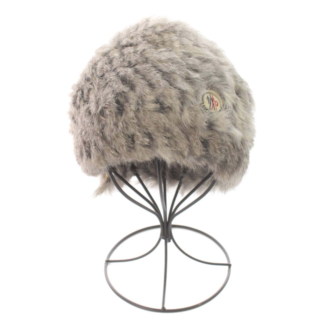 モンクレール MONCLER ニット帽 ニットキャップ ラビットファー ロゴ 