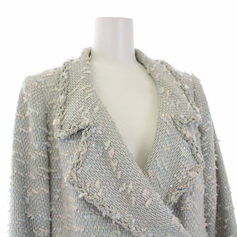 シャネル CHANEL 07C ツイードコート アウター ロング ココマーク ココ  