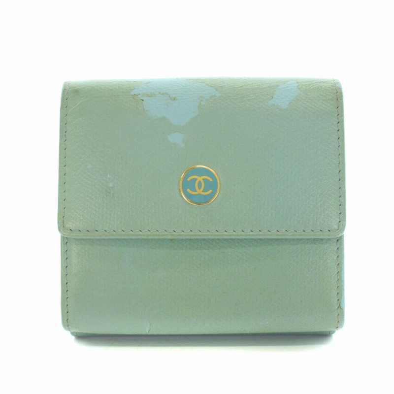 シャネル CHANEL 財布 二つ折り コンパクト財布 小銭入れ Wホック ココ  