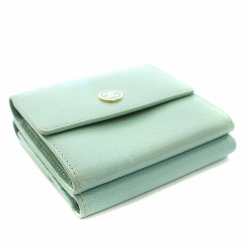 シャネル CHANEL 財布 二つ折り コンパクト財布 小銭入れ Wホック ココ  