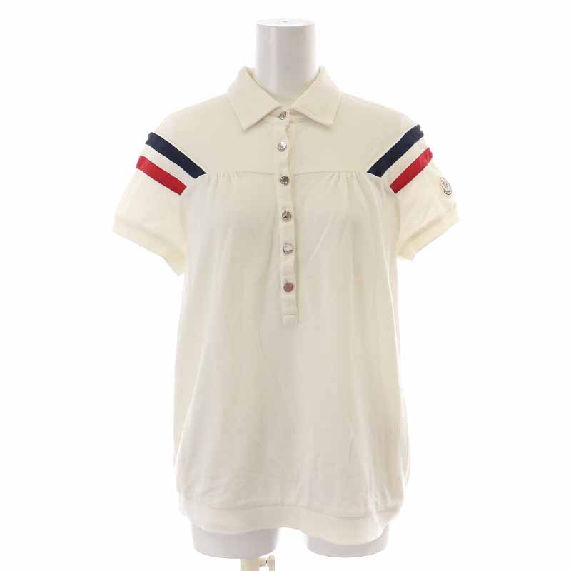 モンクレール MONCLER ポロシャツ コットン トリコロール ロゴワッペン 
