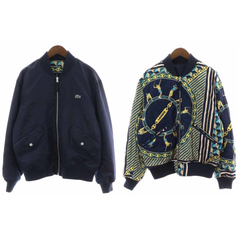 ラコステ LACOSTE エレガントデザインリバーシブルボンバージャケット 