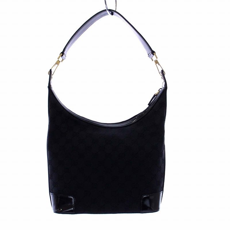 グッチ GUCCI GGキャンバス ワンショルダーバッグ トートバッグ 黒 