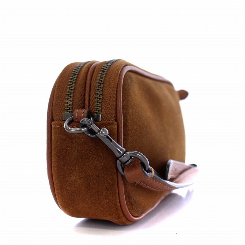 コーチ COACH スエード レザー スタッズ グロメット クロスボディ 