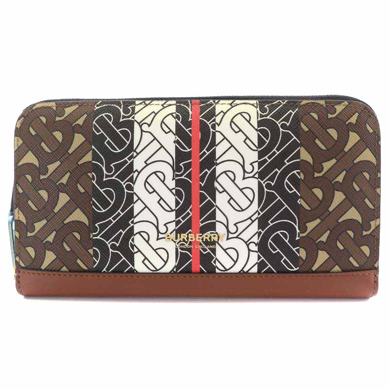バーバリー BURBERRY ELMORE TB MONOGRAM E-CANVAS WALLET 長財布 