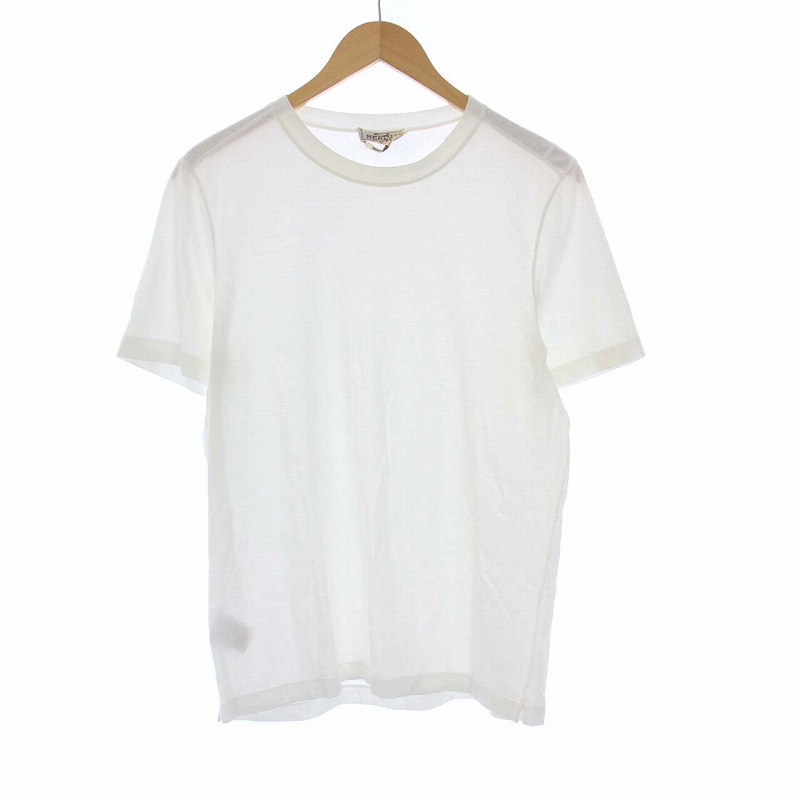 エルメス HERMES Tシャツ カットソー 半袖 無地 イタリア製 白 