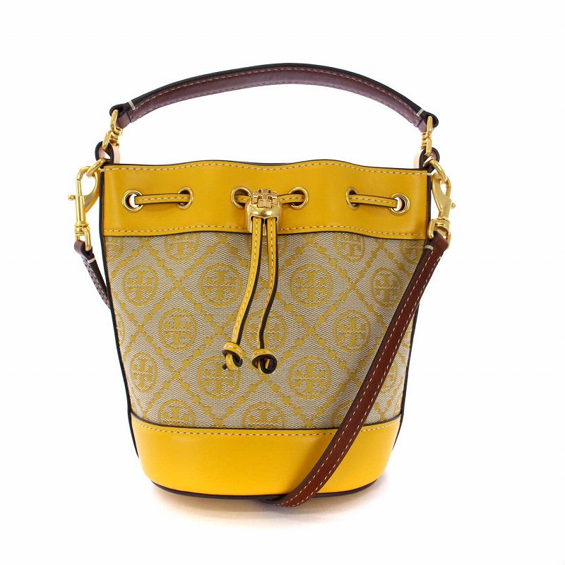 トリーバーチ TORY BURCH T Monogram Jacquard Bucket Bag 2WAY 