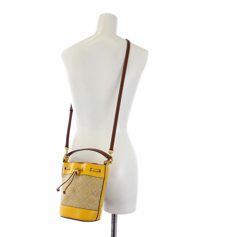 トリーバーチ TORY BURCH T Monogram Jacquard Bucket Bag 2WAY 