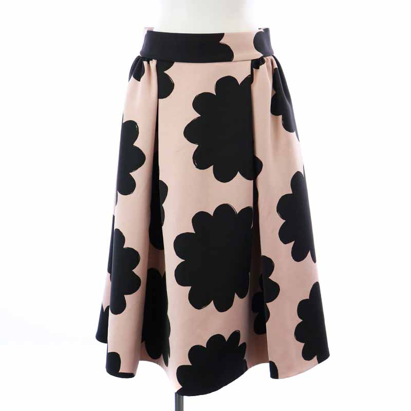 ケイトスペード KATE SPADE フレアスカート ロング 花柄 2-A S ピンク  