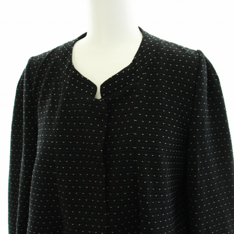 エンポリオアルマーニ EMPORIO ARMANI ノーカラージャケット ドット 