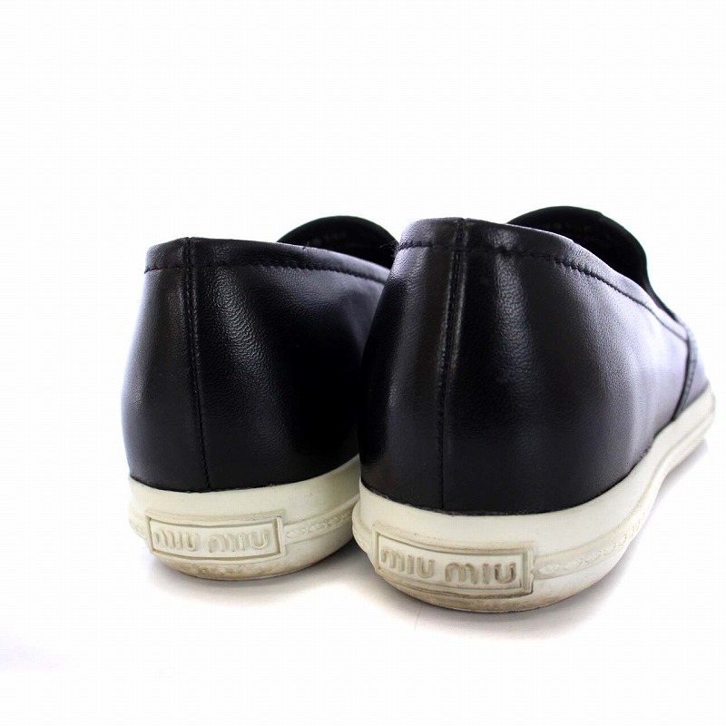 ミュウミュウ miumiu スリッポン フラットシューズ ポインテッドトゥ 