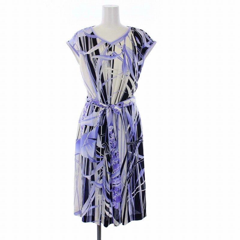 レオナール LEONARD FASHION 21SS ボタニカルプリント ノースリーブ  