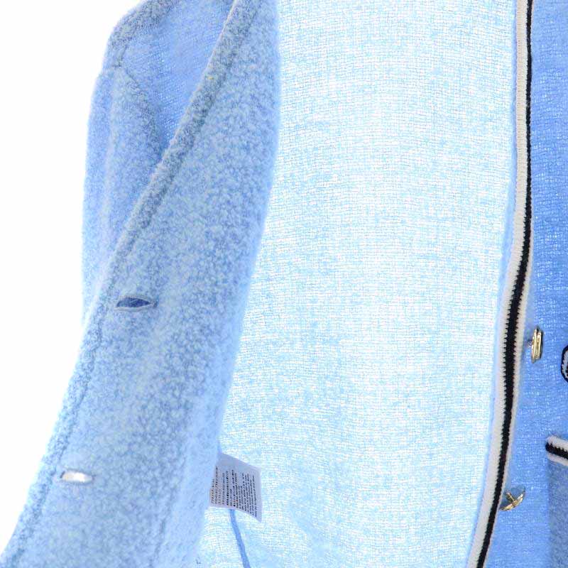 ミュウミュウ miumiu カーディガン ウール レタード ワッペン 38 7 S