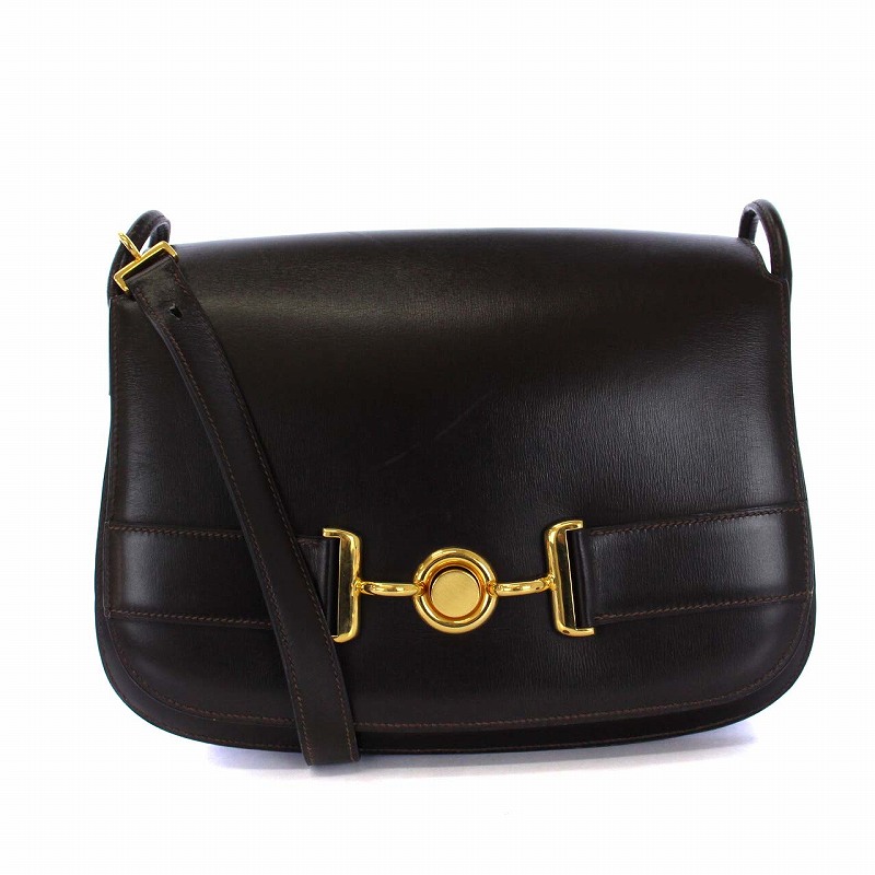 エルメス HERMES ヴィンテージ ショルダーバッグ ゴールド金具 レザー  