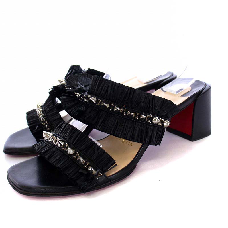 クリスチャンルブタン サンダル スクエアトゥ 解き放つ 