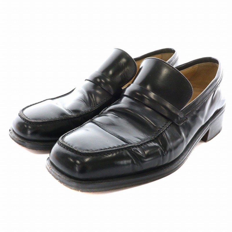 グッチ GUCCI ローファー ビジネスシューズ レザー スクエアトゥ 40 
