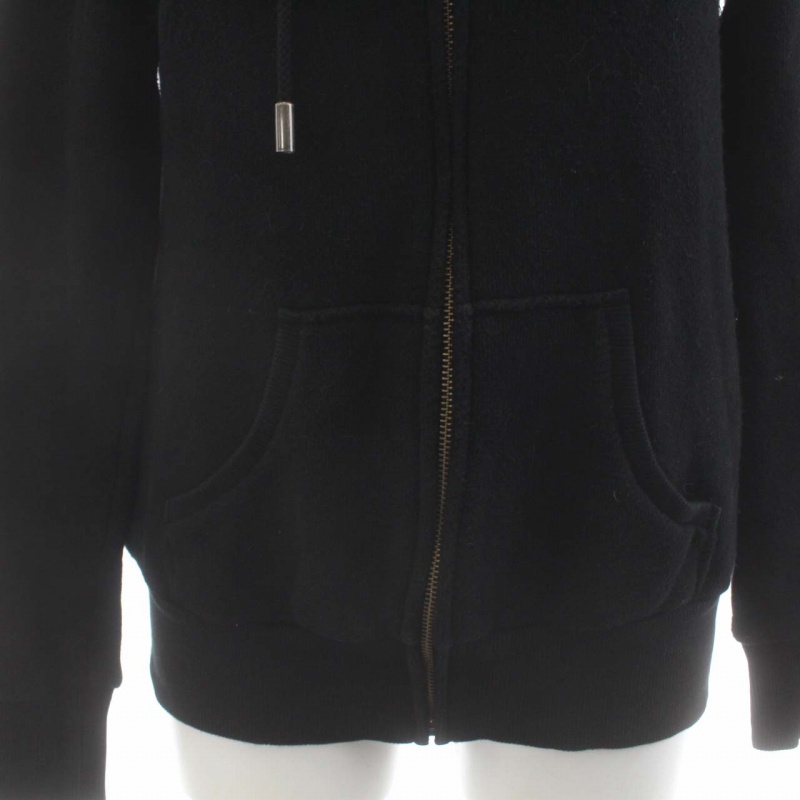 ＊バーバリーブルーレーベル＊長袖パーカー＊ラクーンファー＊ブラック 黒＊Mサイズ バーバリーブルーレーベル BURBERRY BLUE LABEL パーカー