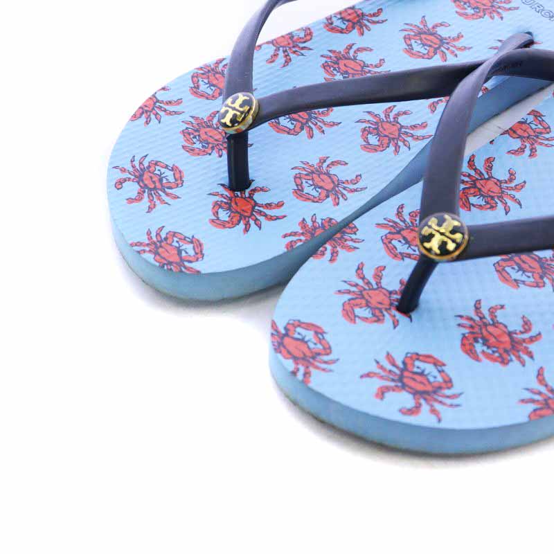 トリーバーチ TORY BURCH ビーチサンダル ビーサン トング 蟹柄