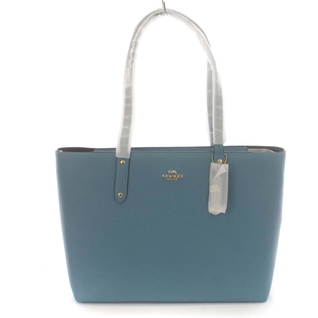 未使用品 コーチ COACH タグ付き トートバッグ ロゴ 69424 鞄 水色 /DK 