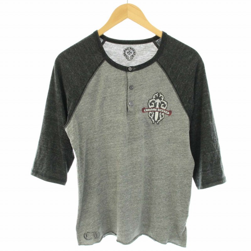 クロムハーツ CHROME HEARTS ダガープリントヘンリーネックラグランT 