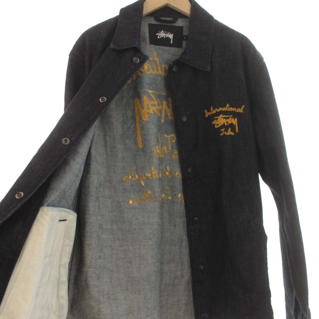 ステューシー STUSSY デニムコーチジャケット ロゴ 刺繍