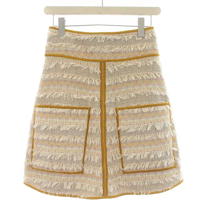 シーバイクロエ SEE BY CHLOE 台形スカート フリンジスカート ひざ丈  