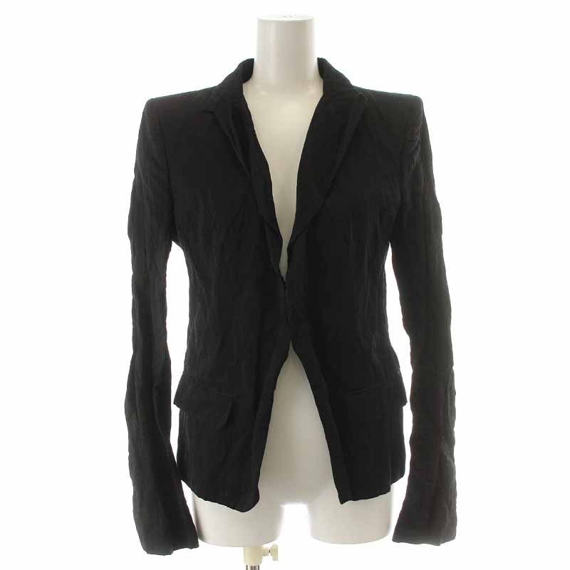 プラダ PRADA 2008年製 ジャケット コットン 40 7号 S 黒 ブラック /YI37 レディース PRADA 2008 中綿入りジャケット ダウン パープル