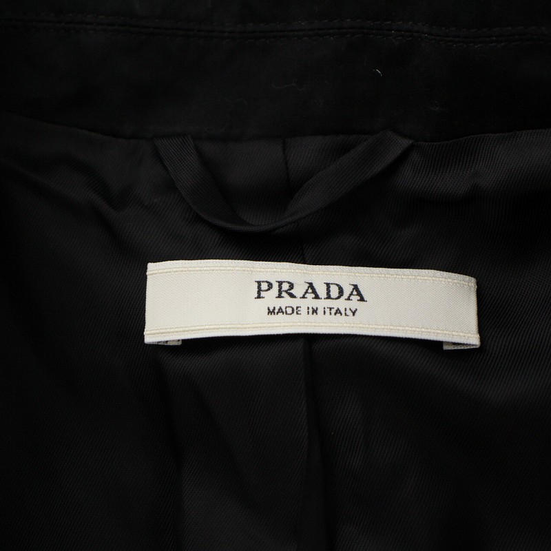 プラダ PRADA 2008年製 ジャケット コットン 40 7号 S 黒 ブラック /YI37 レディース PRADA 2008 中綿入りジャケット ダウン パープル