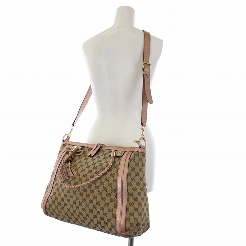 希少 グッチ トートバッグ マラケッシュ キャンバス バンブー ベージュ 楽天市場】GUCCI グッチ バンブー GGキャンバス トートバッグ