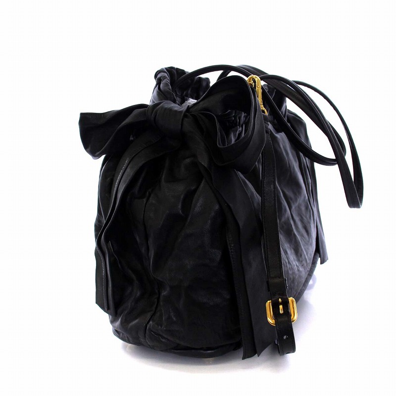 イタリア製 PRADA バックリボン ワンピース / プラダ パフスリーブ イタリア製 PRADA バックリボン ワンピース / プラダ パフスリーブ