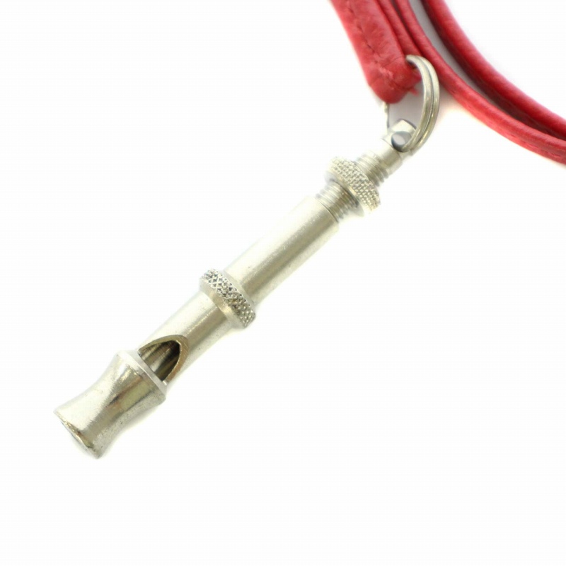 HERMES エルメス ホイッスル シフレ オレンジ 犬笛 ネックレス 本革  