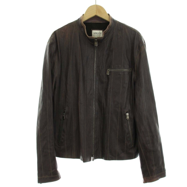 アルマーニ コレツィオーニ ARMANI COLLEZIONI ラムレザー ジャケット 