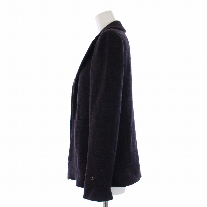 シャネル CHANEL 02A ツイード テーラードジャケット トッパー 裏地  