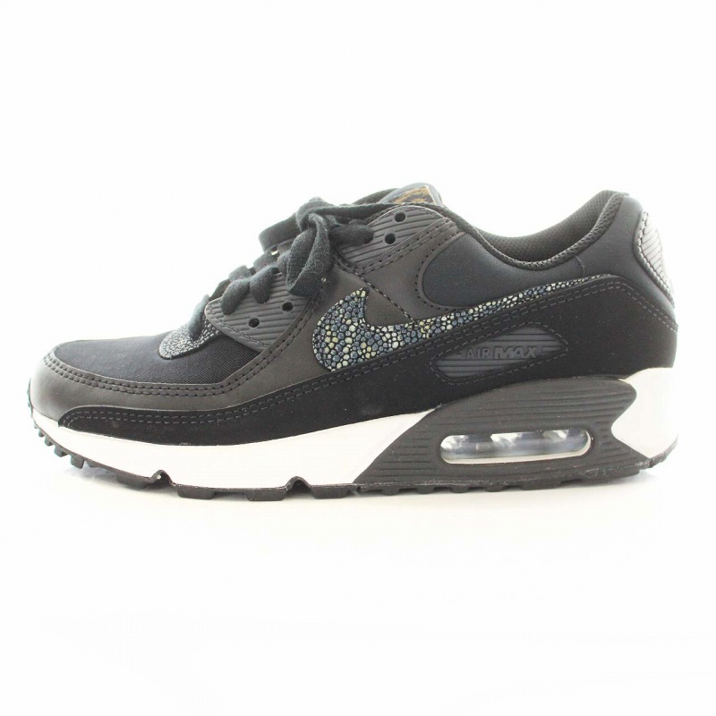 ナイキ NIKE AIR MAX 90 SE スニーカー シューズ 24.0cm 黒 ブラック 