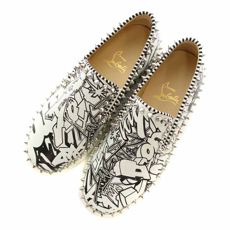 クリスチャンルブタン Christian louboutin スリッポン レザー 