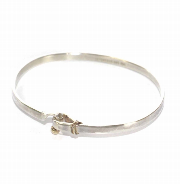 ティファニー TIFFANY & CO. フック＆アイ K18 SV925コンビ バングル 