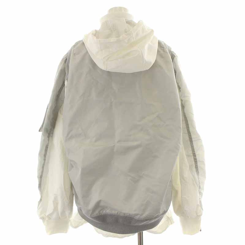 希少】sacai 21ss 詰まら ナイロン ジップアップ ボンバースカート