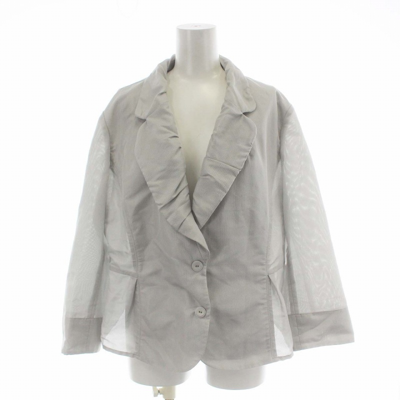 ヒロコビス HIROKO BIS テーラードジャケット 薄手 大きいサイズ 17AB  