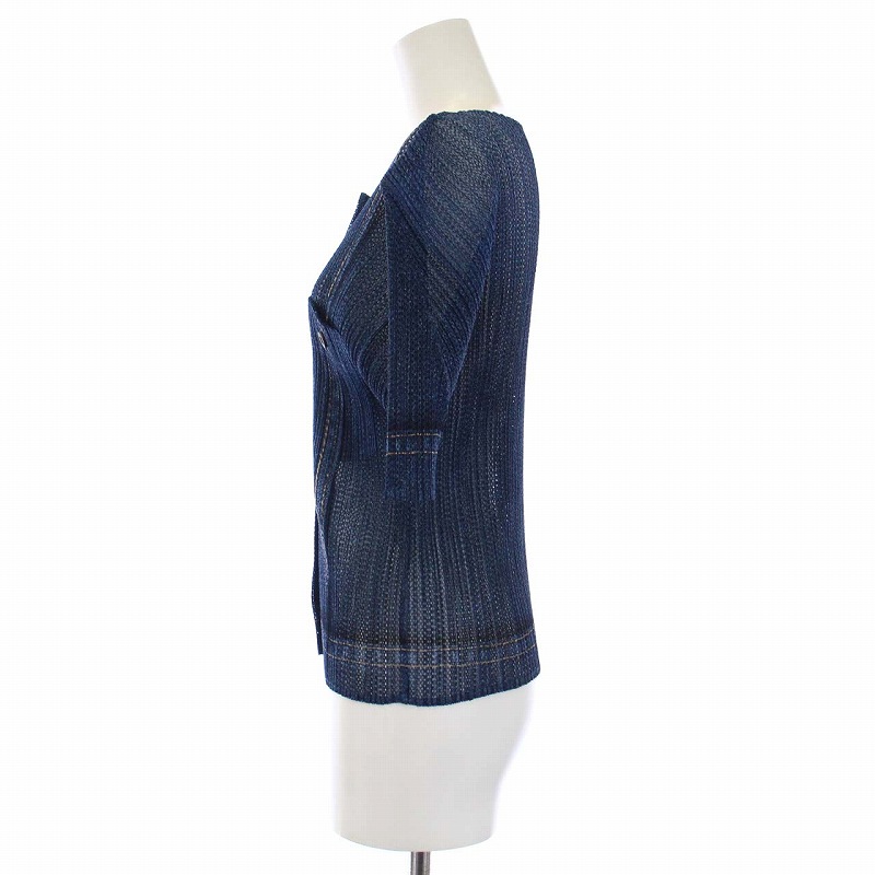 PLEATS PLEASE プリーツプリーズ カーディガンイッセイミヤケデニム