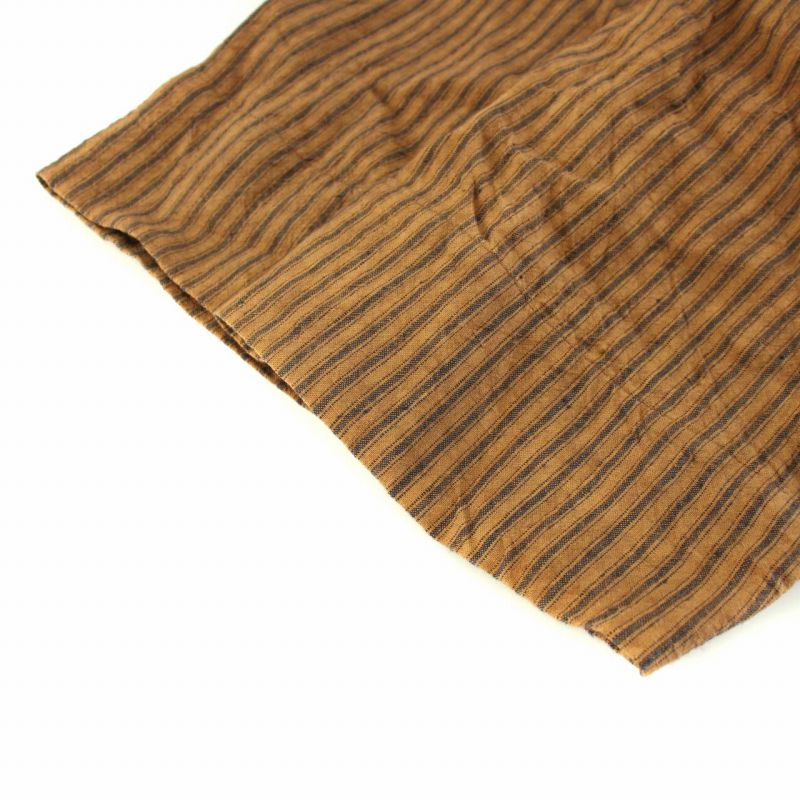 オマール アフリディ Omar Afridi リネンストライププルオーバーシャツ