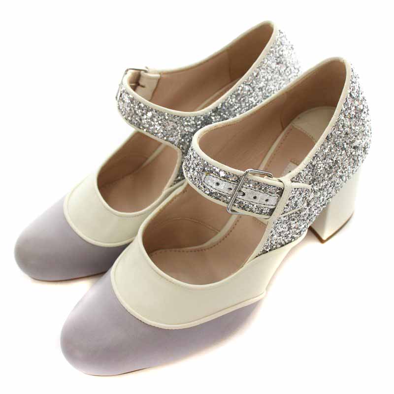 miumiu せく グレー パンプス