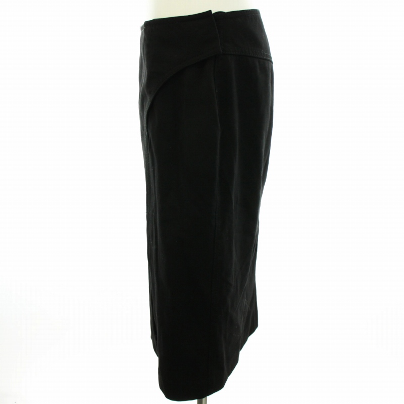 グッチ GUCCI タイトスカート ひざ丈 スリット 44 L 黒 ブラック  