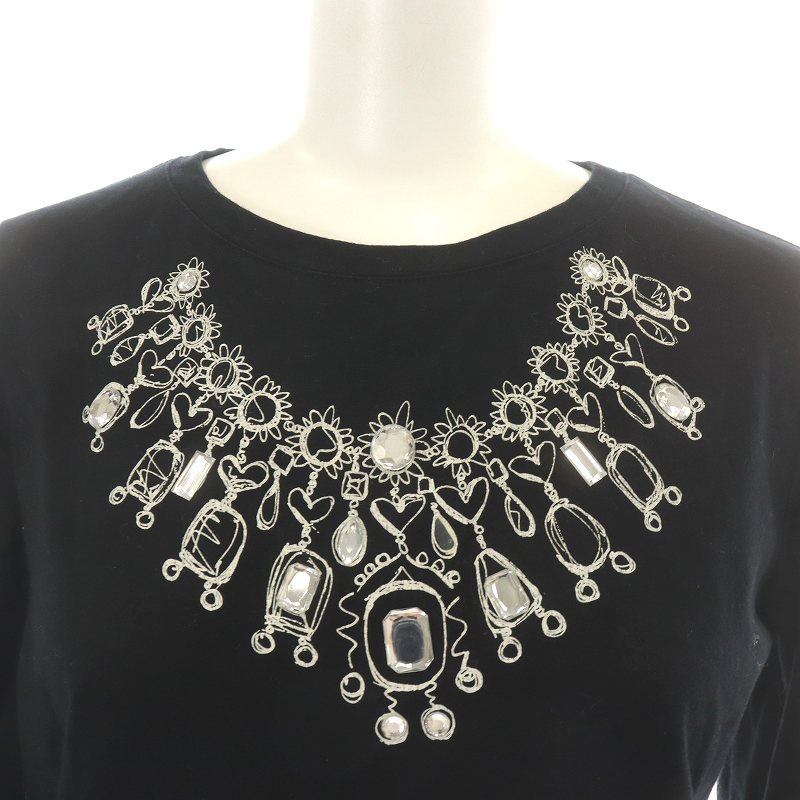 Simonetta シモネッタ ビジュー Tシャツ 