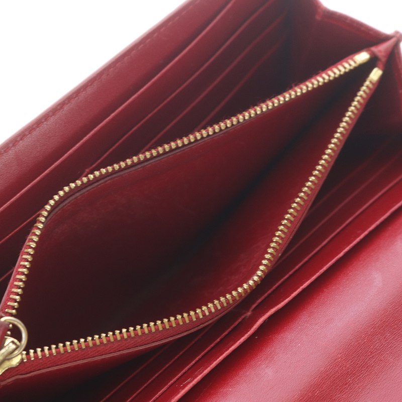 スマイソン SMYTHSON 長財布 二つ折り クロコ型押しレザー 赤