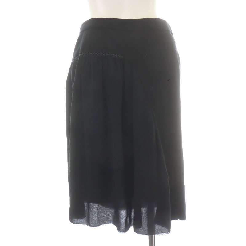 アンテプリマ ANTEPRIMA フレアスカート ひざ丈 ニット 切替 シフォン  