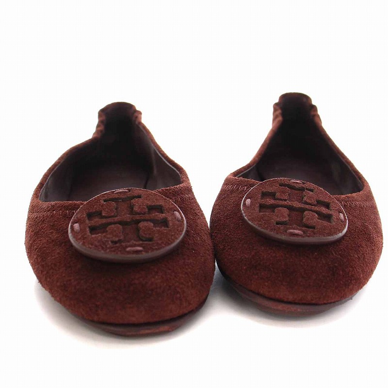 Tory Burch スエードバレエシューズ ブラウン24.5cm Tory Burch スエードバレエシューズ ブラウン24.5cm