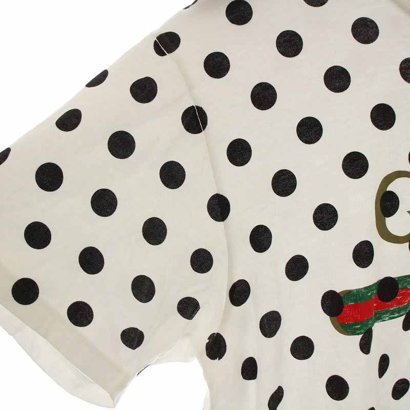 グッチ GUCCI Tシャツ カットソー ポルカドット 水玉 ヴィンテージロゴ 