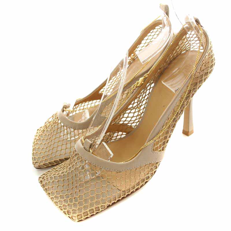 ボッテガヴェネタ BOTTEGA VENETA パンプス スクエアトゥ ハイヒール 